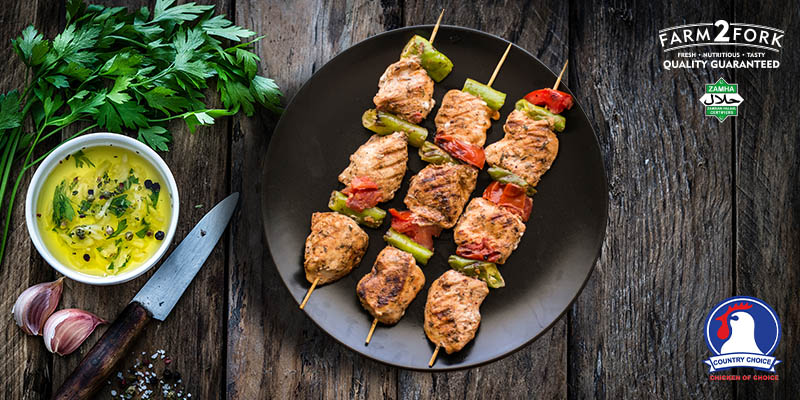 Plated sunshine grilled chicken cubes | Country choice chicken breast